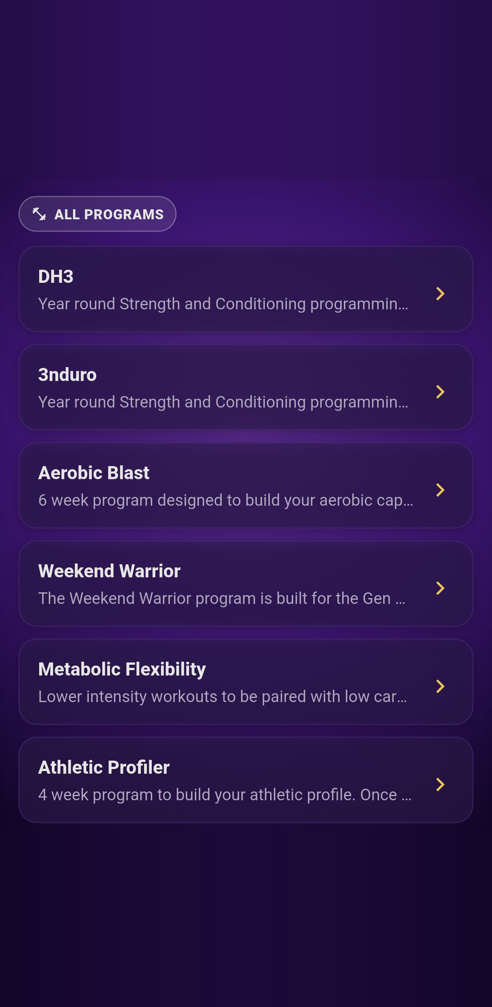 Training programs